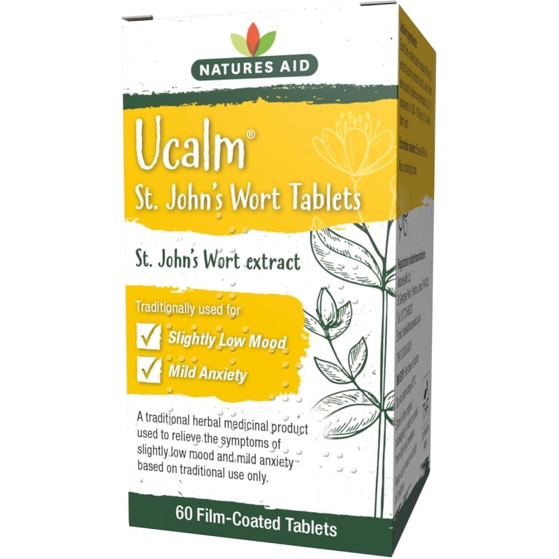 Natures Aid Ucalm St. John's Wort 300mg 60 Tablets