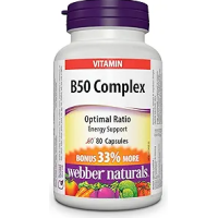 Webber Naturals B50 Complex Energy Support 80 Capsules