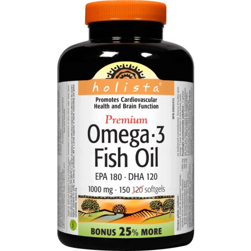Webber Naturals Holista Omega 3 1200mg Burp Free 120 Softgels