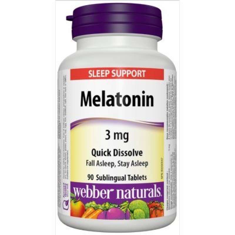 Webber Naturals Melatonin 3mg Quick Dissolving 90 Tablets
