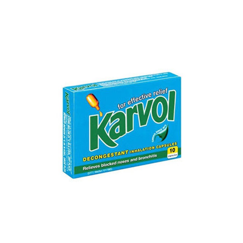 Karvol decongestant Inhalation Capsules 10s Karvol decongestant Inhalation Capsules 10s