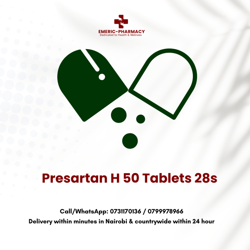 Presartan H 50 Tablets 28s Presartan H 50 Tablets 28s