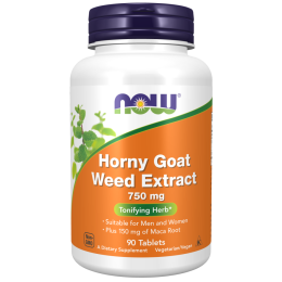 NOW Horny Goat Weed Extract 750mg Tabs 90s