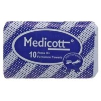 Medicott Press On Feminine Towels 10 Pieces