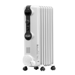 Delonghi TRRS0715 Oil Filled Radiator Heater, 7 Fins - White
