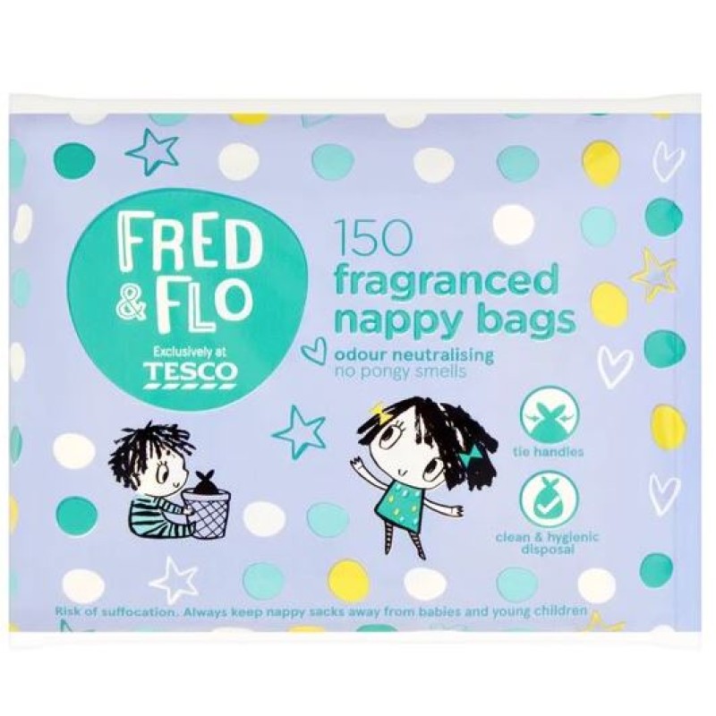 FRED & FLO FRAGRANCED NAPPY BAGS 150S