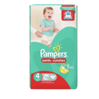 PAMPERS SIZE 4 BABY PANTS MAXI 9-14Kgs 50's