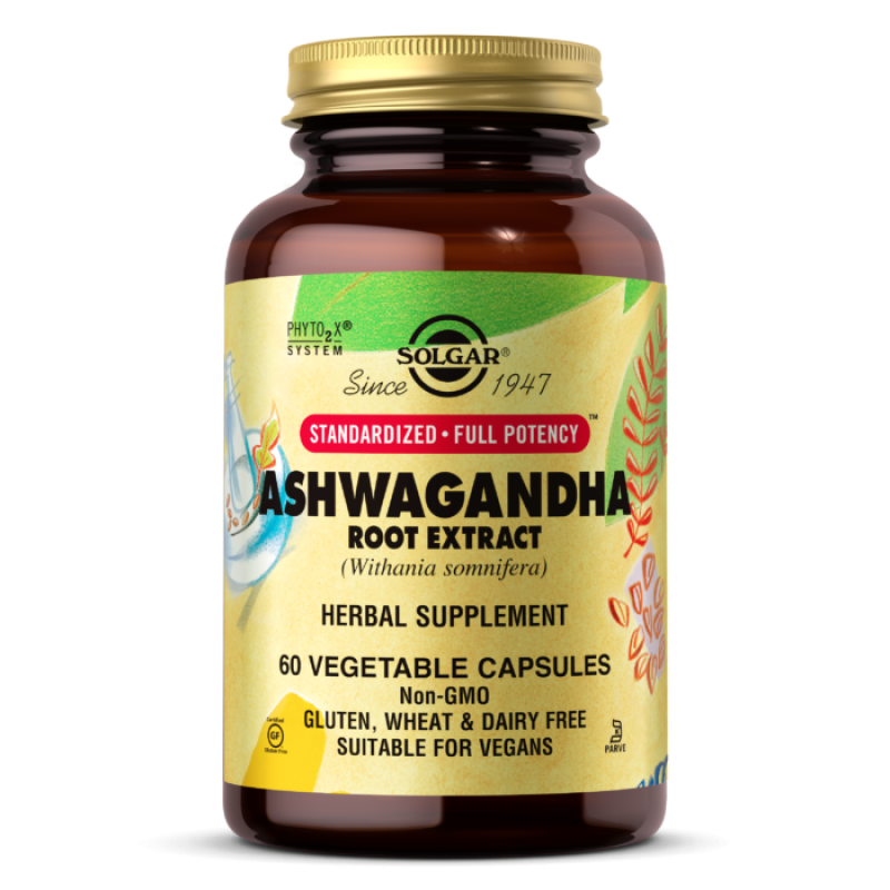 SOLGAR ASHWAGANDHA ROOT EXTRACT 300MG VCAPS 60'S                                        