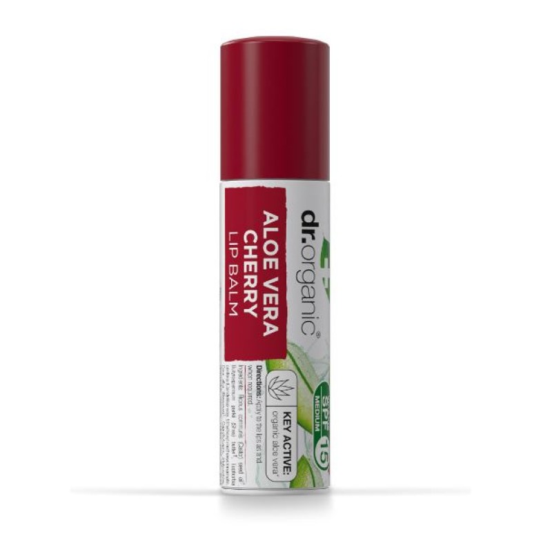 Dr Organic Aloe Vera Cherry Lip Balm 5.7ml