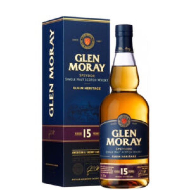 GLEN MORAY 15 YEAR WHISKY 700ML 