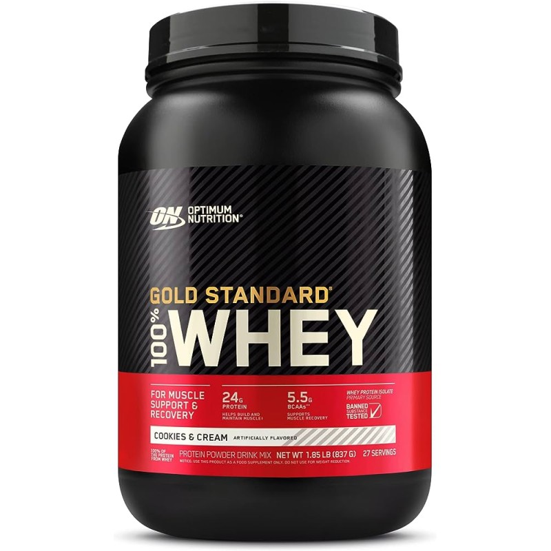 OPTIMUM NUTRITION GOLD STNRD 100% WHEY COOKIES AND CREAM  (1.85LB) 837G