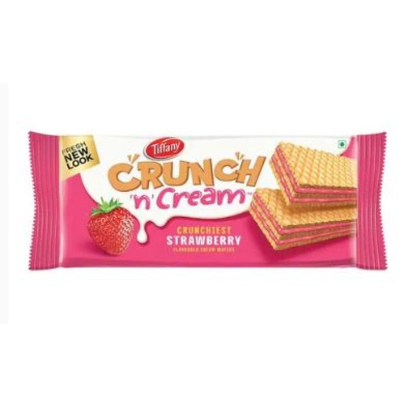 TIFFANY CRUNCH N CREAM STRAWBERRY WAFERS 153G