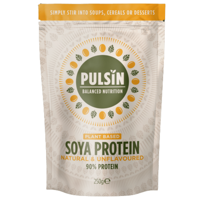 PULSIN PLANT BASED SOYA PROTEIN  NATURAL & UNFLAVOURED 250G