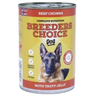 BREEDERS CHOICE DOG FOOD,BEEF CHUNKS WITH TASTY JELLY 400G