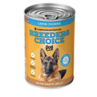 BREEDERS CHOICE DOG FOOD,LAMB CHUCKS WITH JELLY 400G
