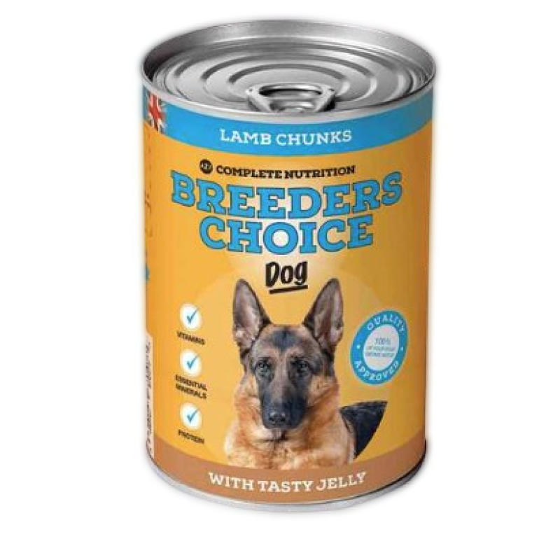 BREEDERS CHOICE DOG FOOD,LAMB CHUCKS WITH JELLY 400G