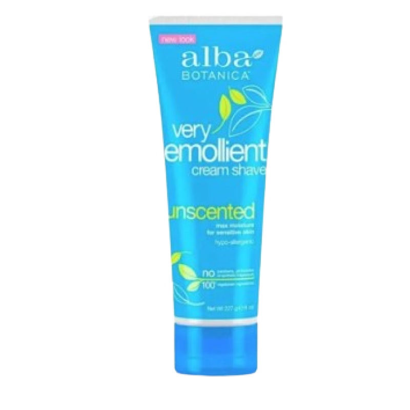 ALBA BOTANICA VERY EMOLLIET CREAM SHAVE UNSCENTED 80Z