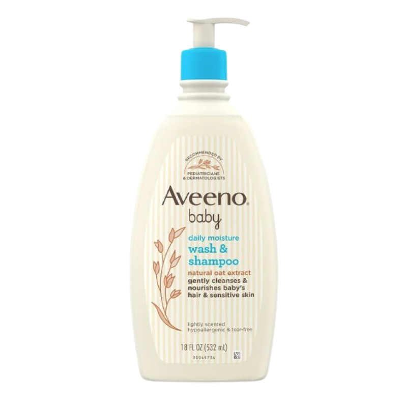 AVEENO 532ML BABY DAILY MOISTURE WASH AND SHAMPOO