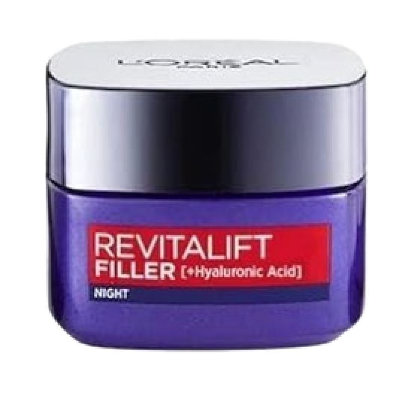 L'OREAL PARIS 50ML REVITALIFT FILLER REPLUMPING ANTI-AGEING NIGHT CREAM 