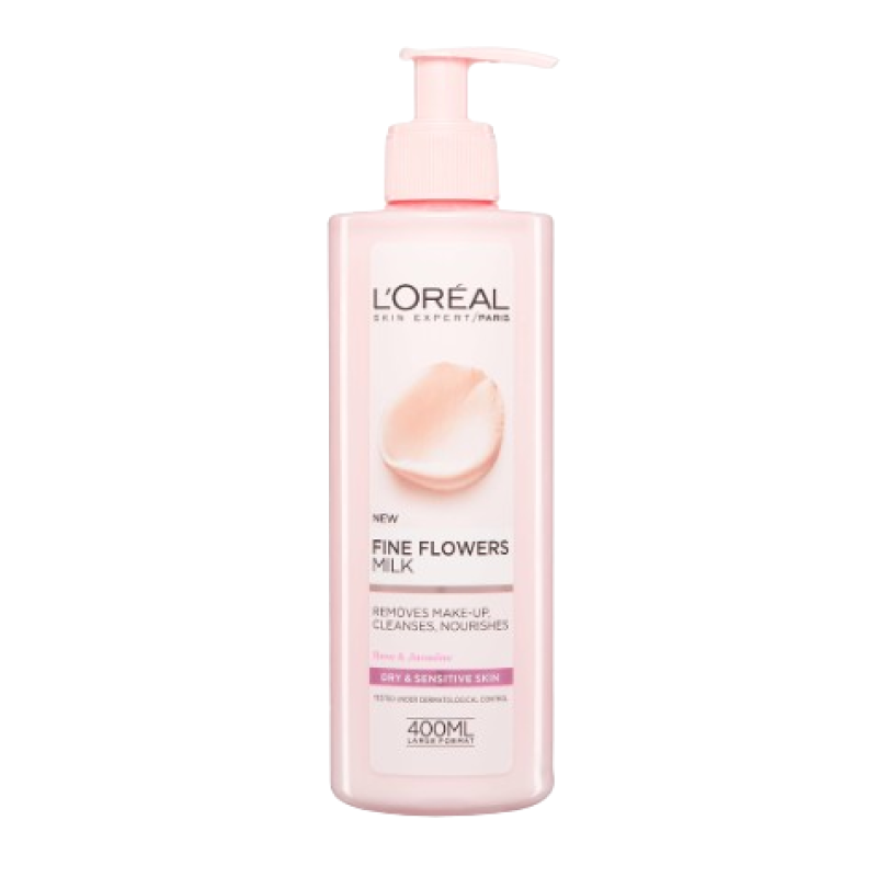 L'OREAL PARIS FINE FLOWERS CLEANSING MILK 400ML