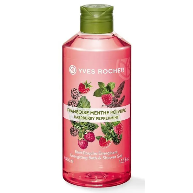 YVES ROCHER RASPBERRY MINT SHOWER GEL 400ML