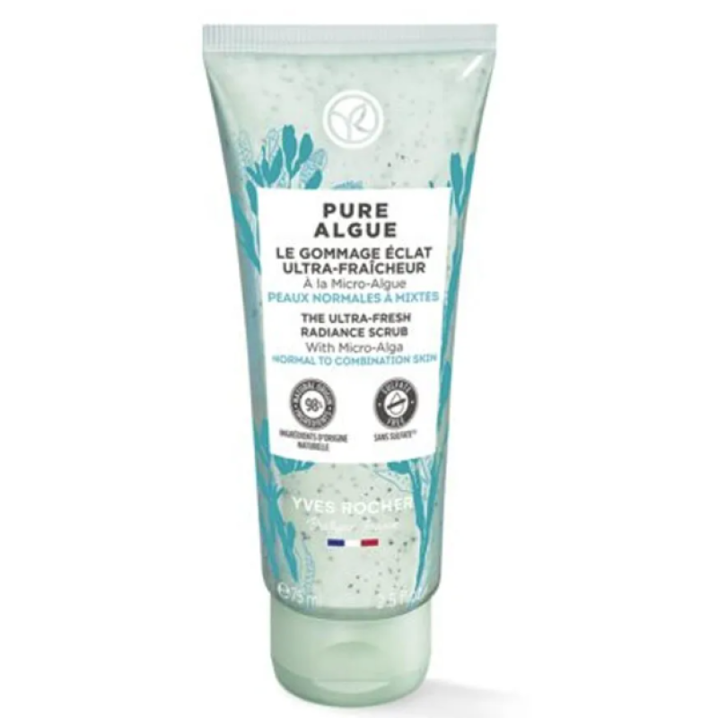 YVES ROCHER PURE ALGUE ULTRA-FRESH RADIANCE SCRUB 75ML