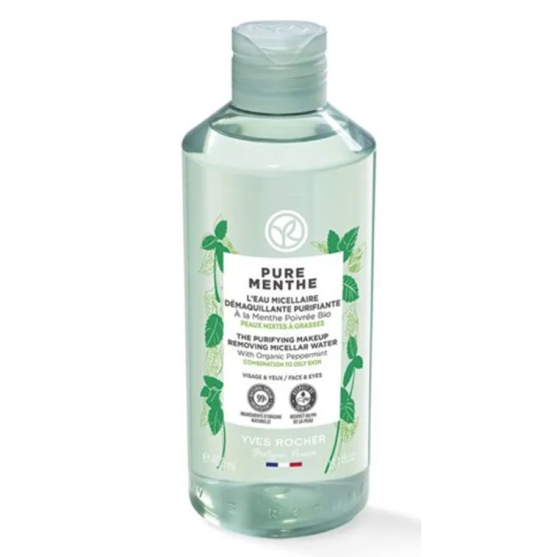 YVES ROCHER PURE METHE PURIFYING MAKEUP REMOVING MICELLAR WATER 400ML