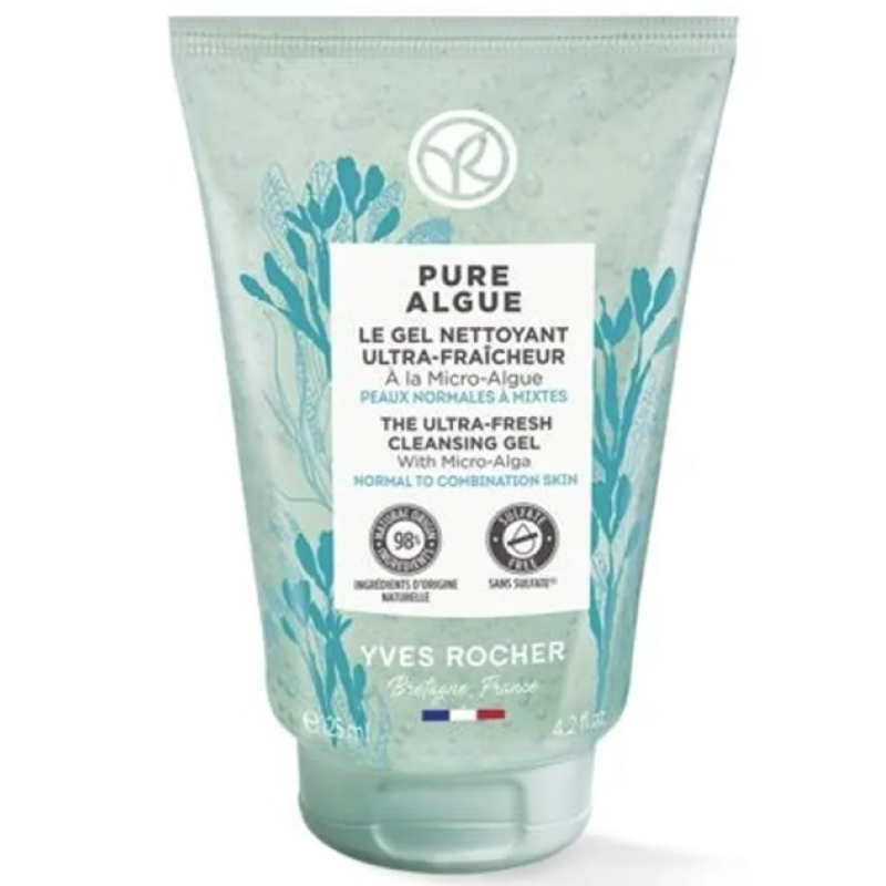 YVES ROCHER PURE ALGUE ULTRA-FRESH CLEANSING GEL 125ML