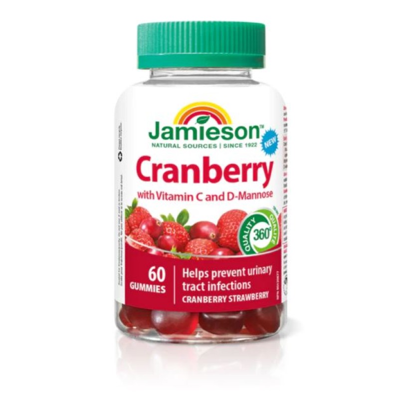 Jamieson Cranberry With Vitamin C+D-Mannose Gummies 60's