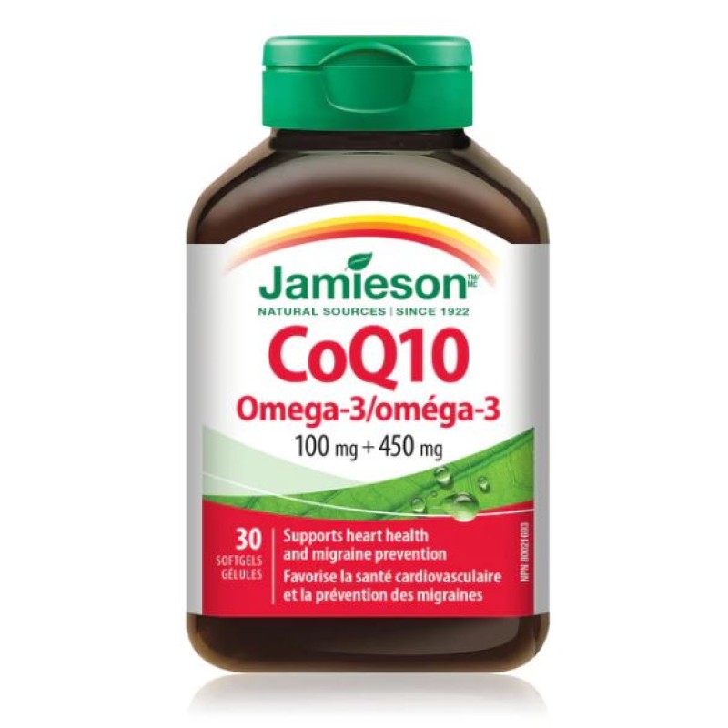 Jamieson CoQ10 + Omega-3 Soft Gel 30’S