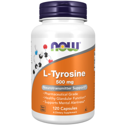 NOW L-TYROSINE 500MG 120 CAPSULES