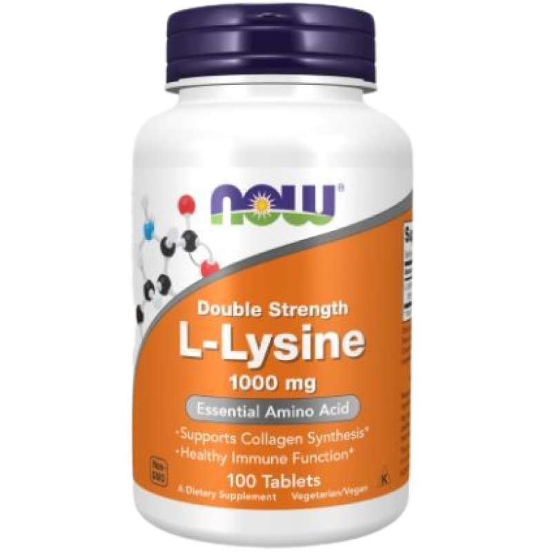 Now L-Lysine, Double Strength 1000 mg Tablets 100's