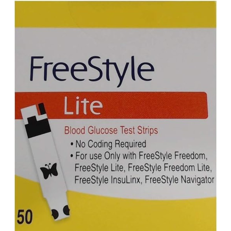 Freestyle lite glucose test strips 50