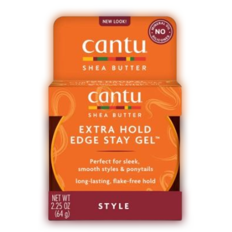 CANTU SHEA BUTTER FOR NATURAL HAIR EXTRA HOLD EDGE STAY GEL 64G