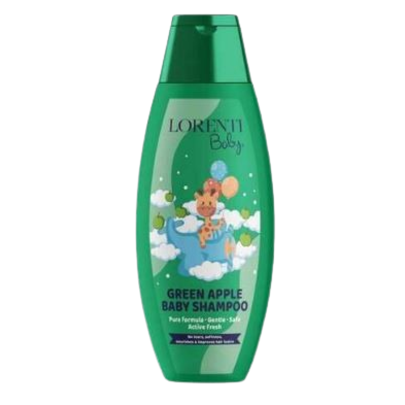 LORENTI 400ML GREEN APPLE  BABY HAIR SHAMPOO