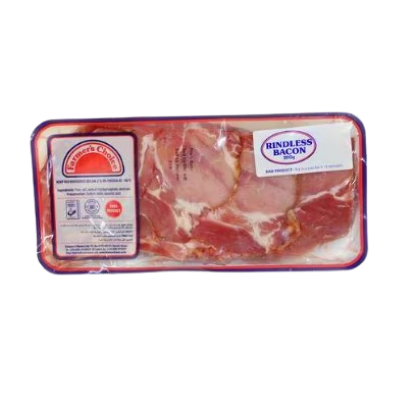 FARMER'S CHOICE RINDLESS BACON 200G