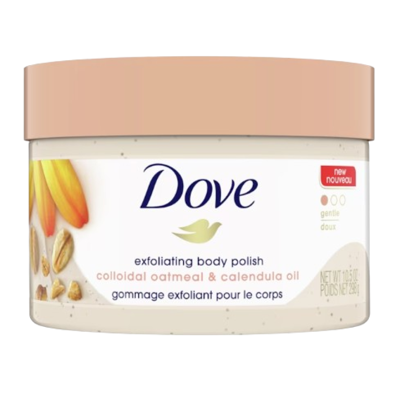 DOVE OATMEAL AND CALENDULA OIL EXFOLIATING BODY POLISH 290G