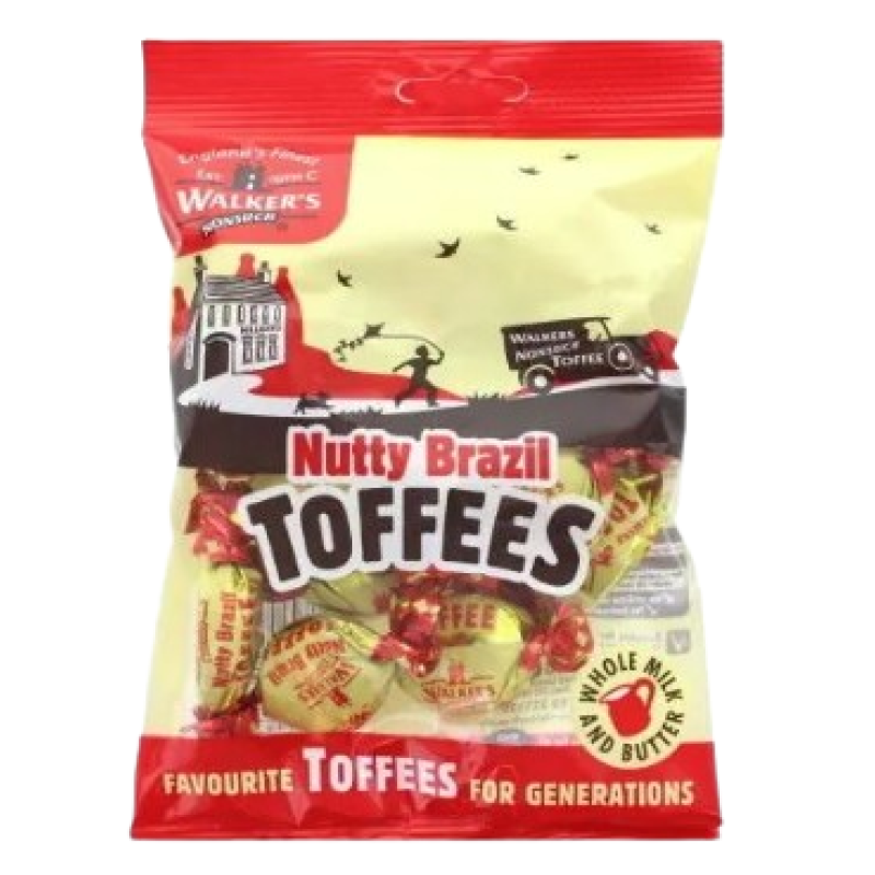 WALKERS 150G NUTTY BRAZIL TOFFEE