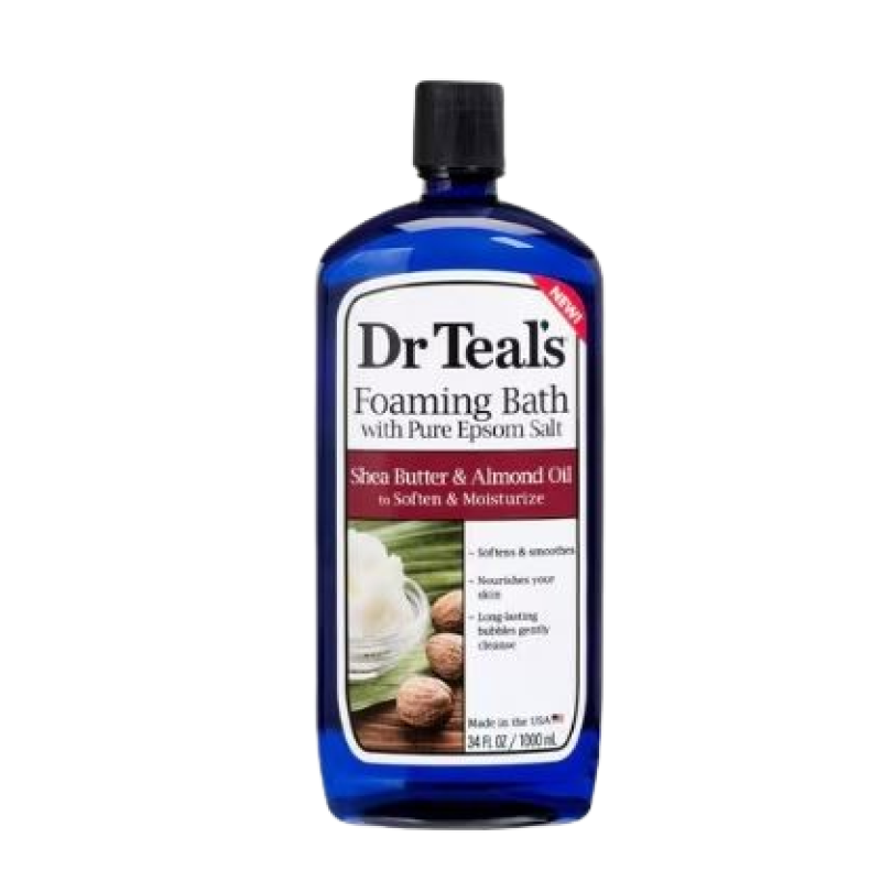 DR TEAL'S FOAMING BATH SHEA BUTTER AND ALMOND OIL 1L