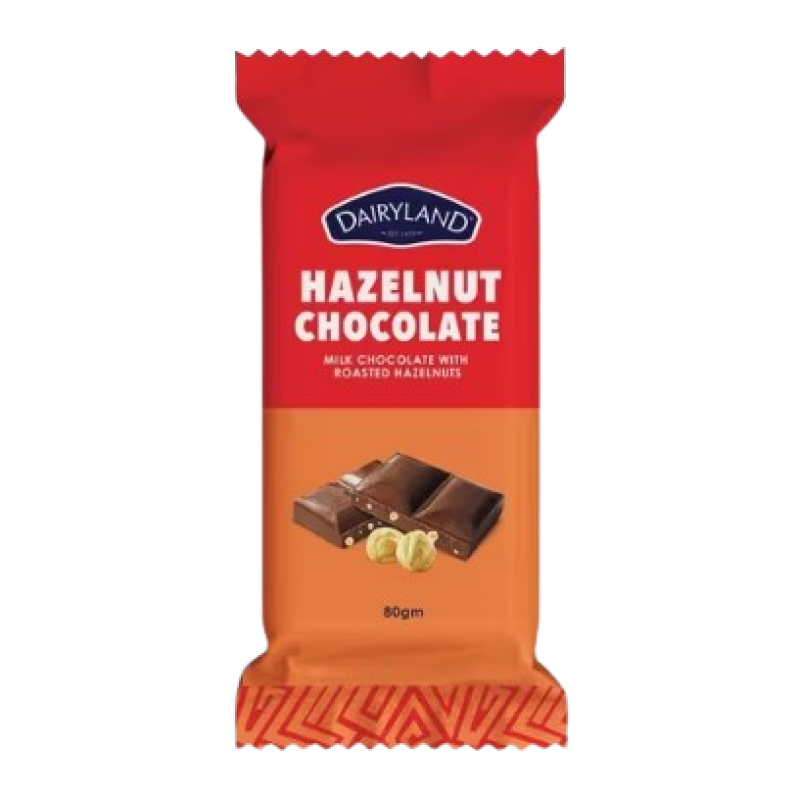 Dairyland Hazelnut Chocolate Bar 80g