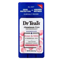 DR TEAL'S ALUMINIUM FREE ROSE AND MILK DEODORANT 75G