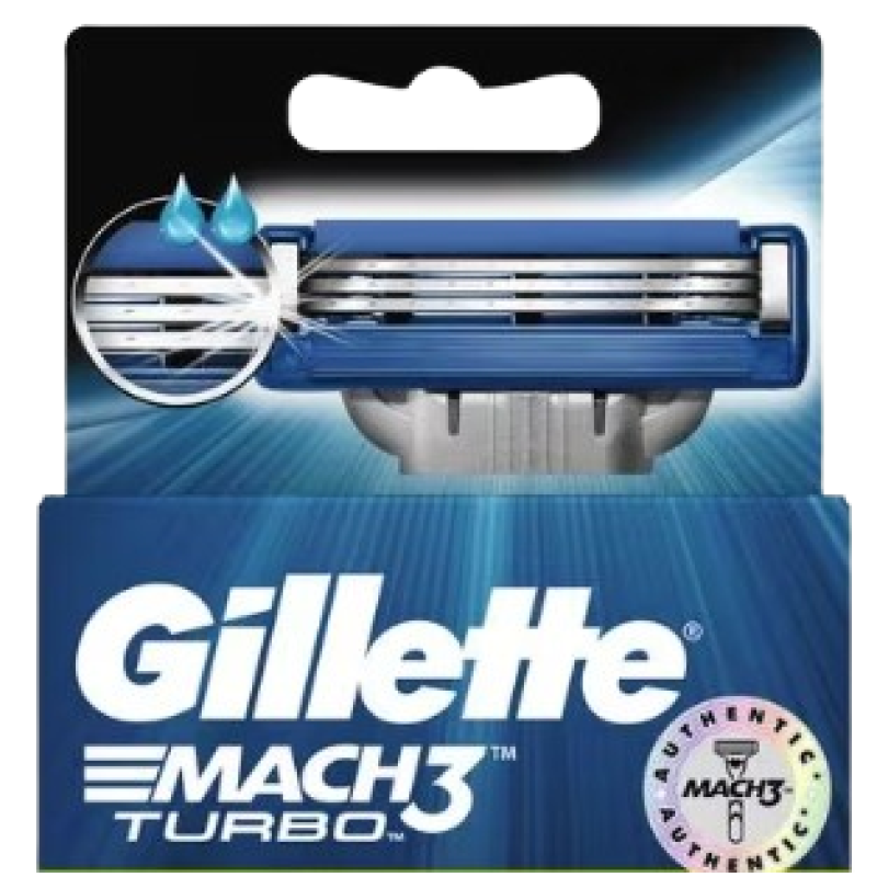 GILLETTE MACH 3 TURBO CART 4'S