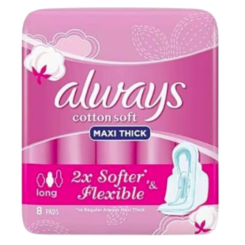 ALWAYS SOFT MAXI THICK LONG PADS 7's