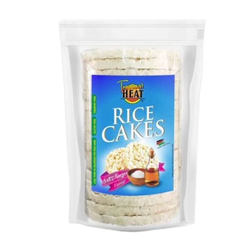 TROPICAL HEAT 155G RICE CAKES SALT AND VINEGAR