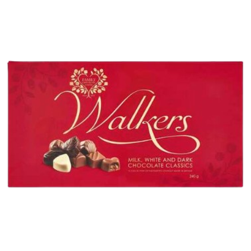 WALKERS 240G CLASSIC MILK WHITE AND DARK CHOCOLATE