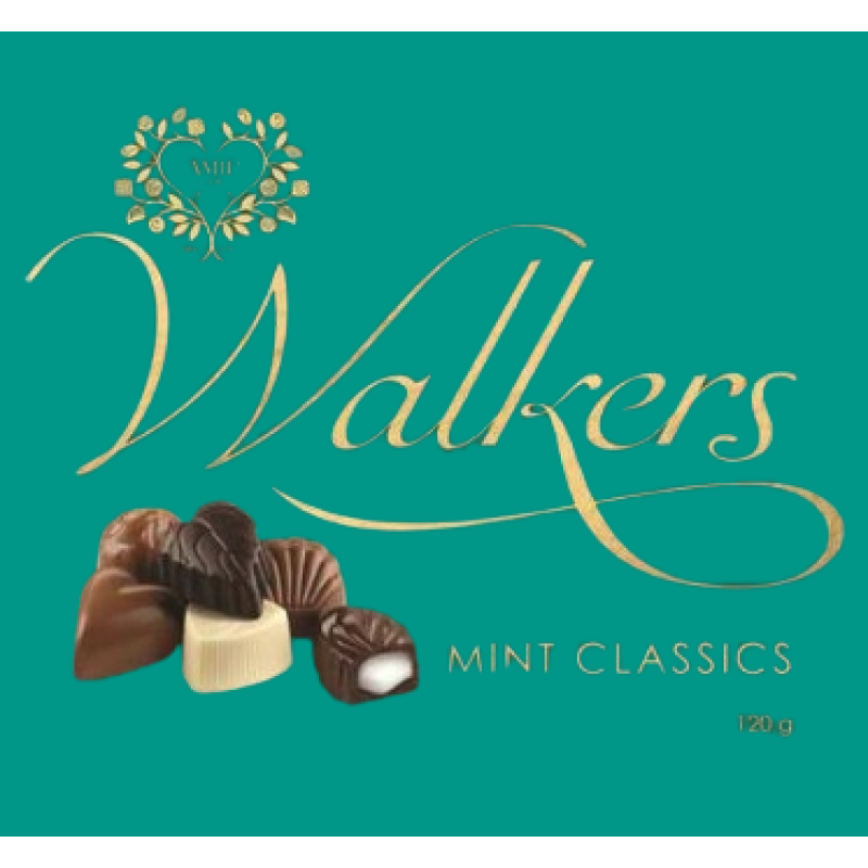 WALKERS 120G MINT CLASSIC MILK CHOCOLATE 