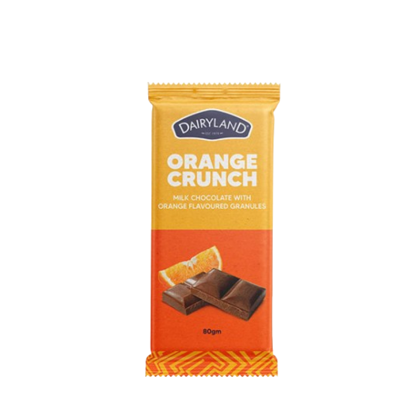 DAIRYLAND MILK CHOCOLATE ORANGE CRUNCH 90G