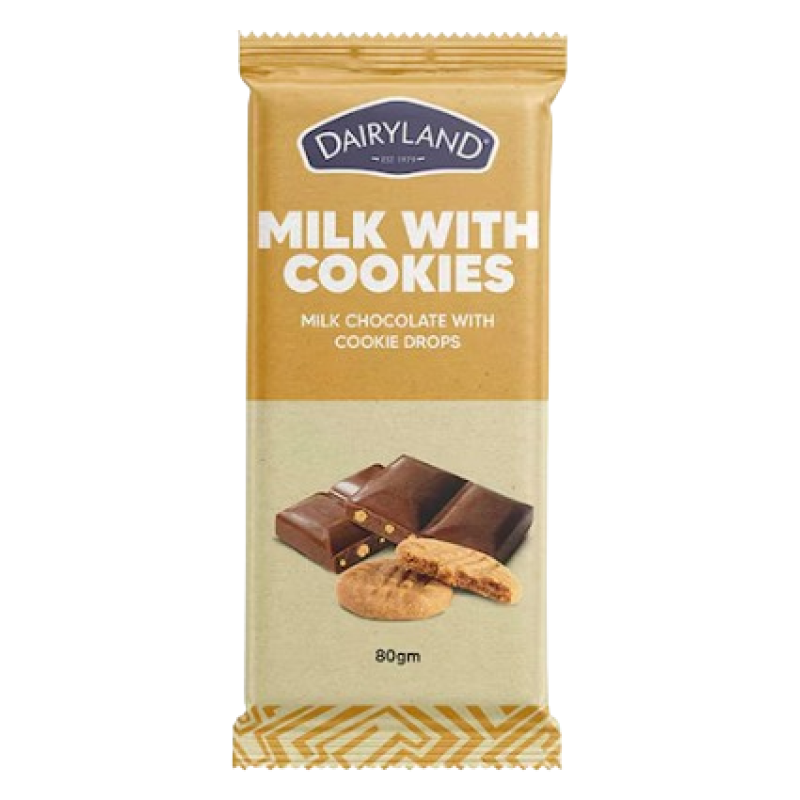 DAIRYLAND MILK CHOCOLATE WITH COOKIES 40G