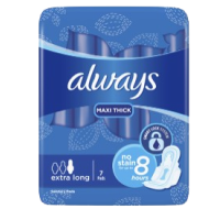 ALWAYS MAXI THICK EXTRA LONG PADS 7PCS