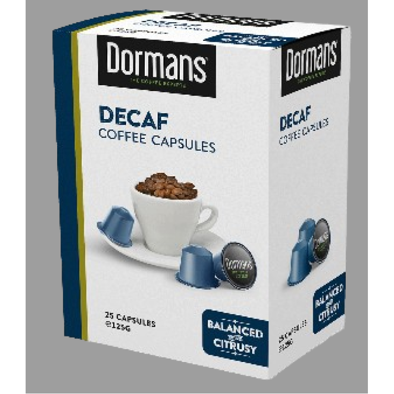 DORMANS DECAF COFFEE CAPSULES 125g